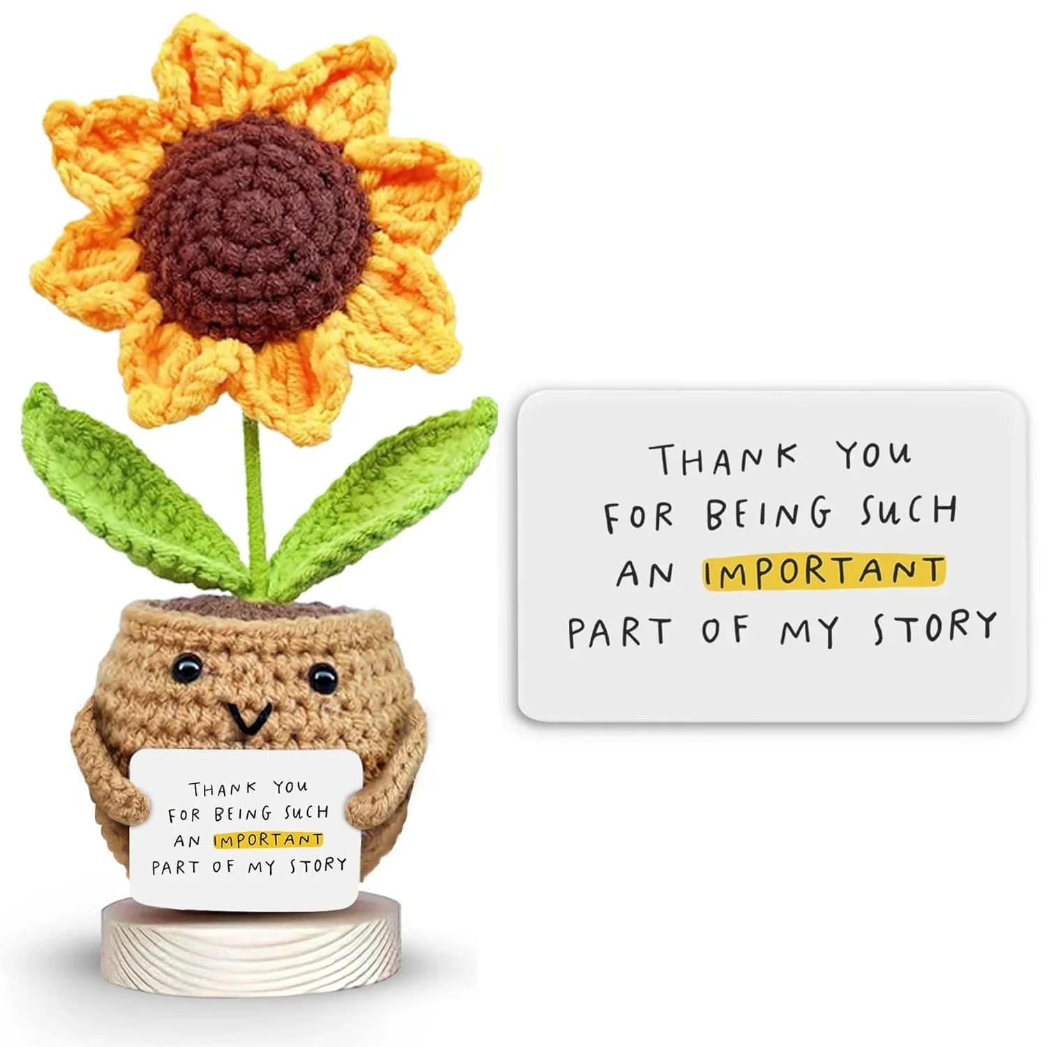 Crocheted Sunflower Potted Plant Gif - Image 7
