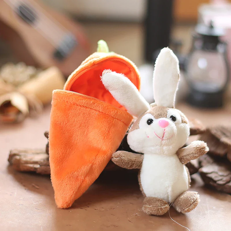 Reversible Easter Bunny Carrot Plush Keychain - Image 6